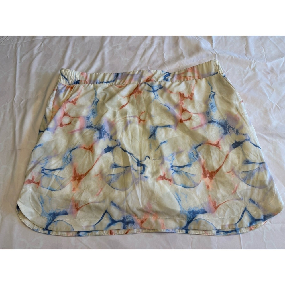 CALIA Women's 16" Birdie Golf Skort Multi Aquatic Coral Print size XXL NEW
